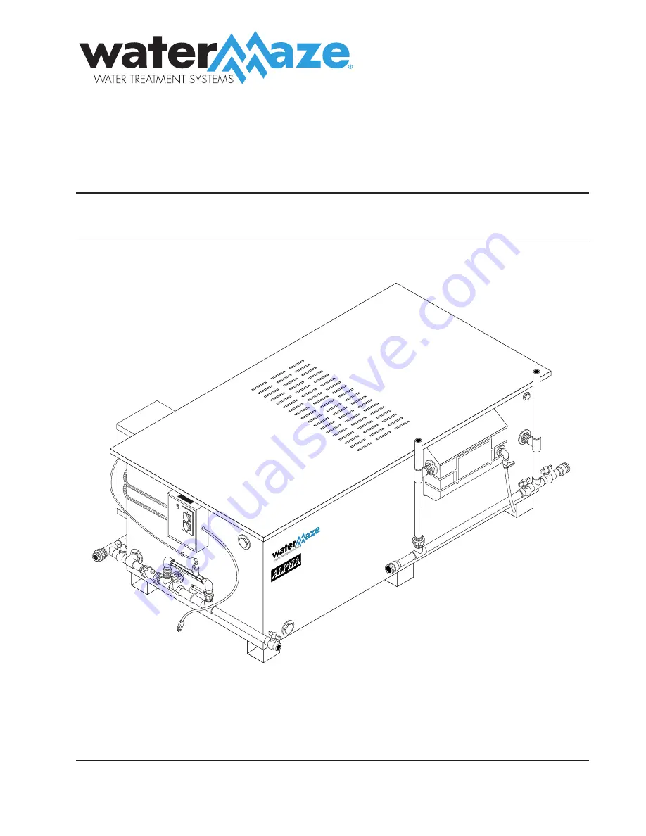 Water Maze ALPHA-1500 Operator'S Manual Download Page 1