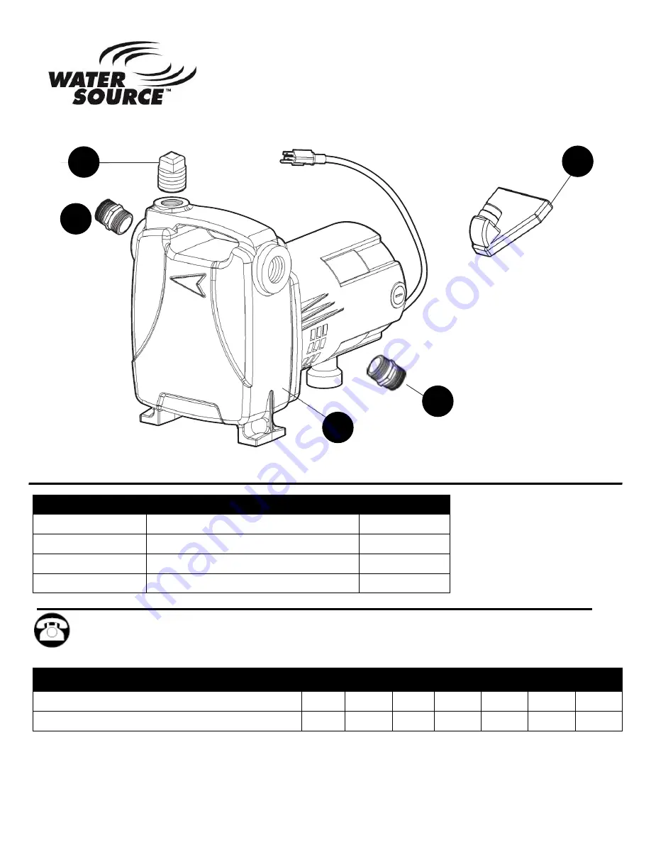 water source WSTPC50 Operating Instructions Manual Download Page 1