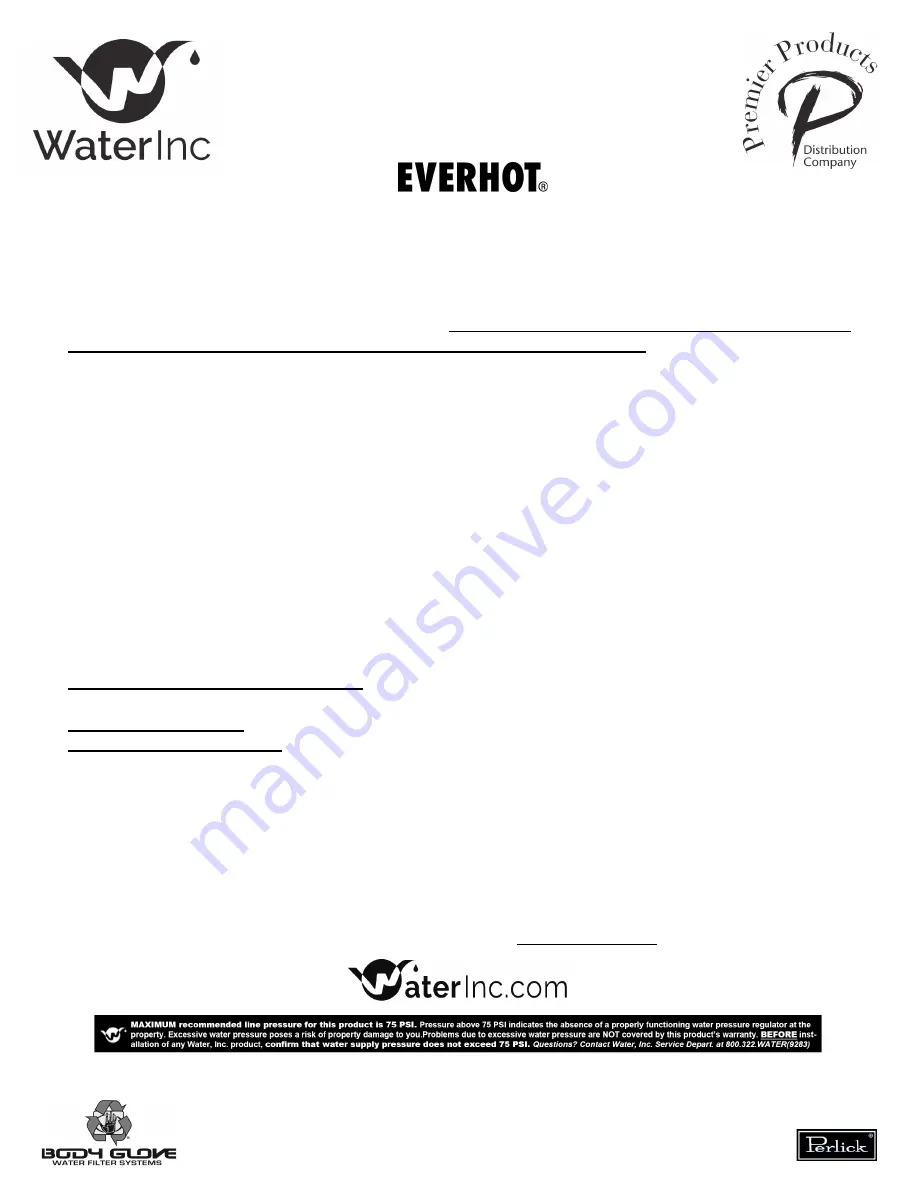 Water Everhot User Manual Download Page 1