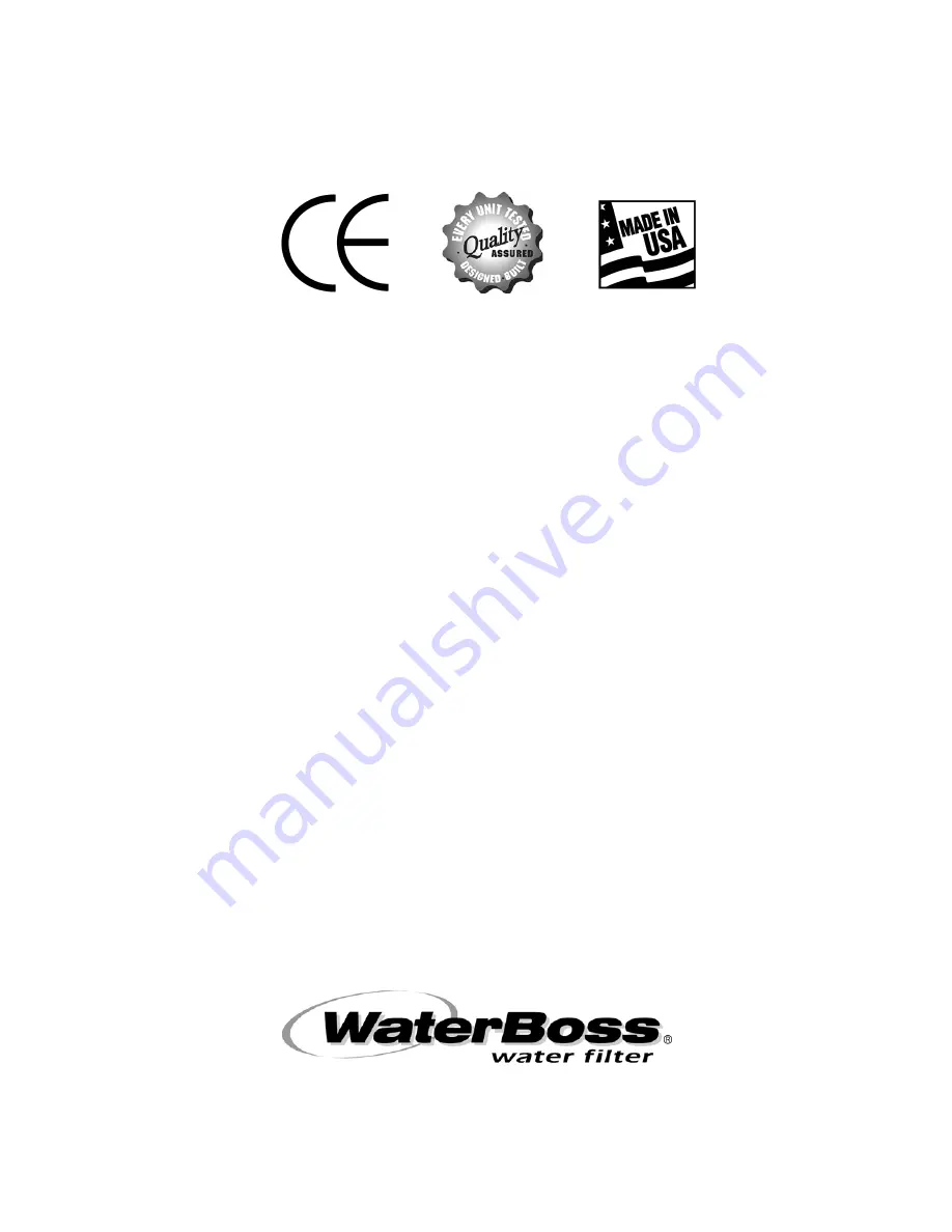 WaterBoss 900IF Owner'S Manual And Installation Manual Download Page 36