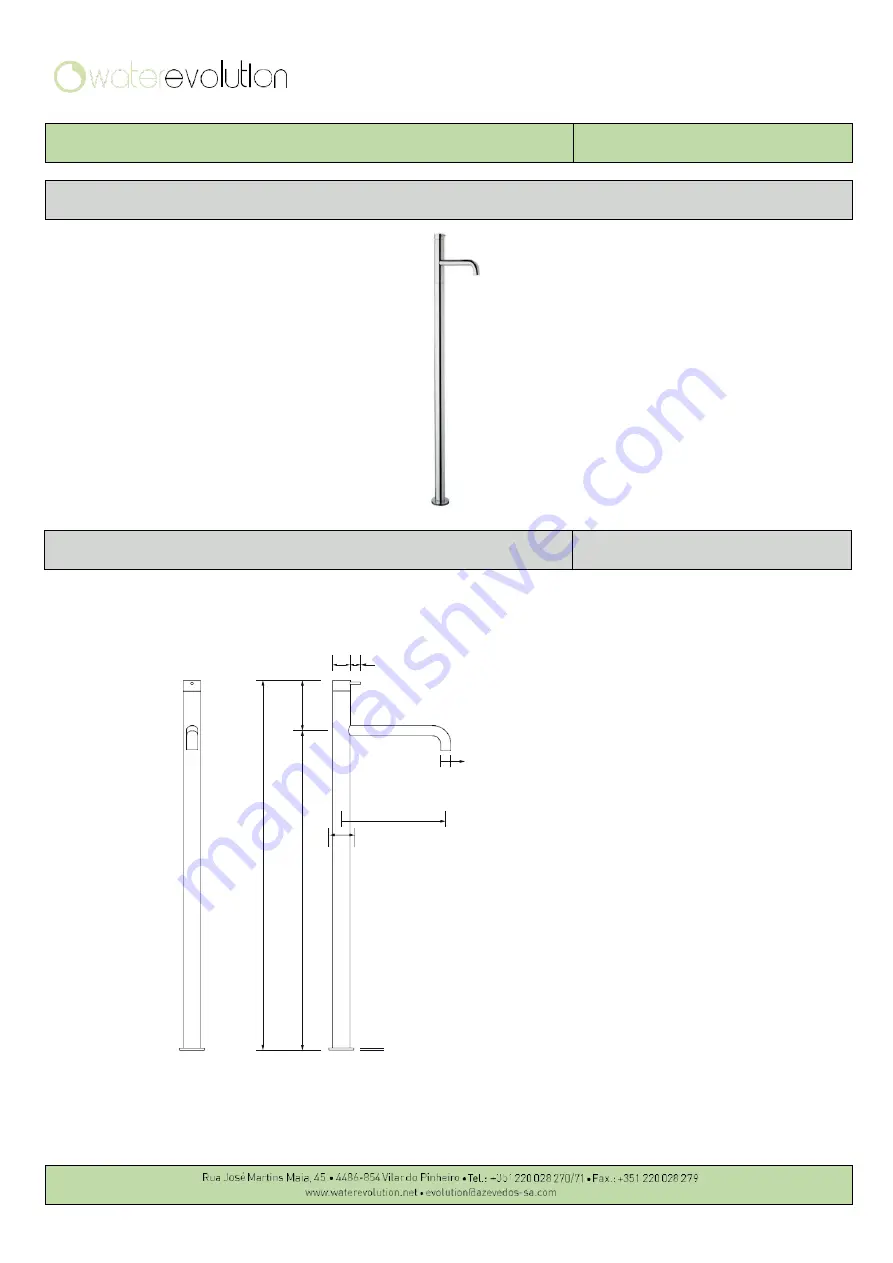 WaterEvolution FLOW FL.341CF Technical Sheet Download Page 1