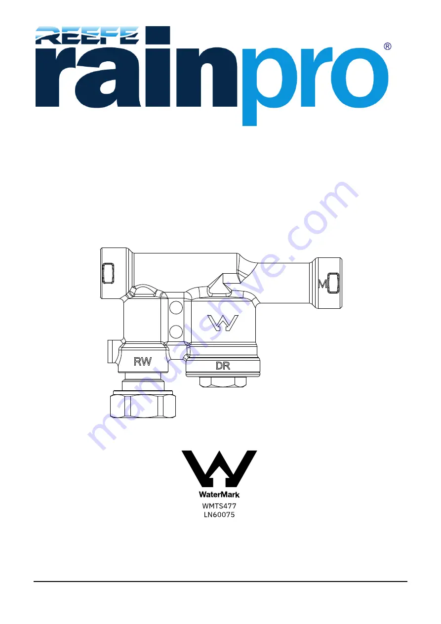 Watermark Reefe rainpro RM1500-2 Скачать руководство пользователя страница 1