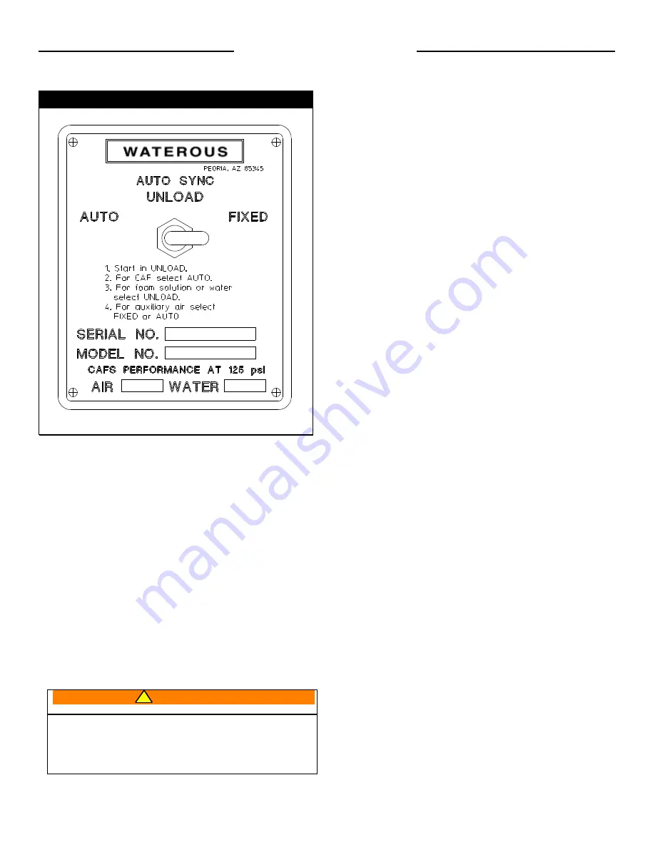 Waterous Eclipse ES CX Operation And Maintenance Download Page 5