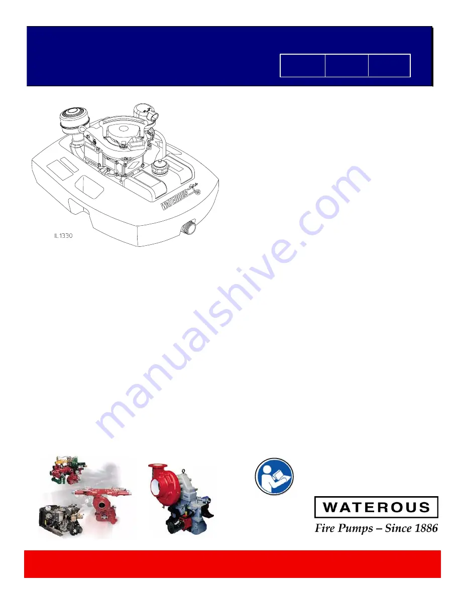 Waterous Floto-pump IL1330 Operation & Maintenance Manual Download Page 1