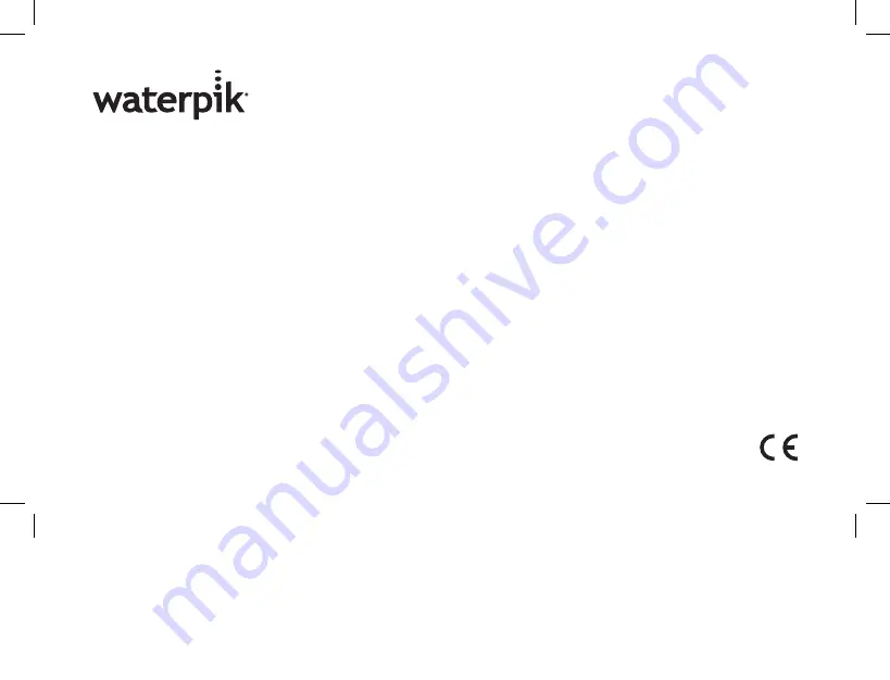 Waterpik Water Flosse WP-65 Manual Download Page 44