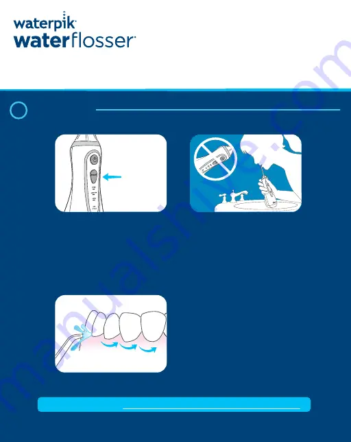 Waterpik waterflosser 500 Series Quick Start Manual Download Page 2