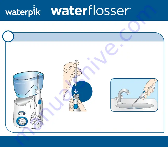 Waterpik WaterFlosser WP-100 Quick Start Manual Download Page 1