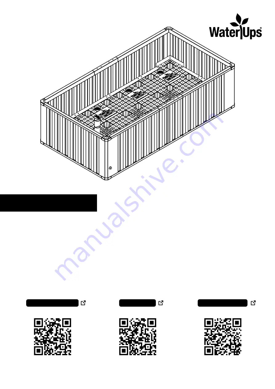 WaterUps Oasis 1680 Wicking Bed Assembly Manual Download Page 1