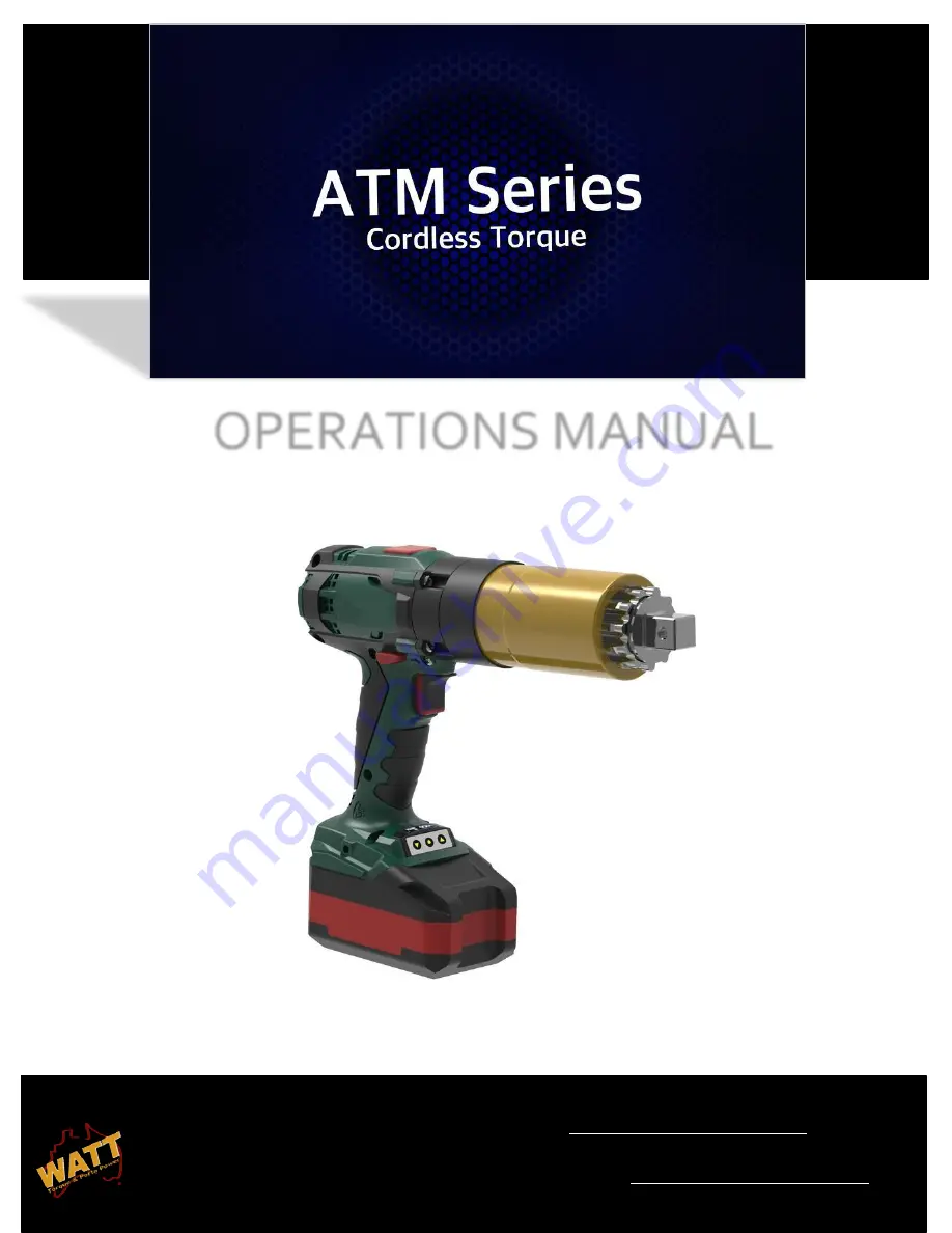 WATT ATM Series Operation Manual Download Page 1