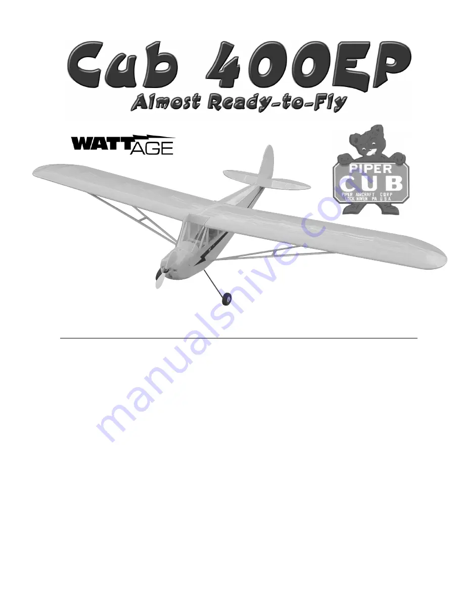 WattAge Cub 400EP Instructions For Final Assembly Download Page 1