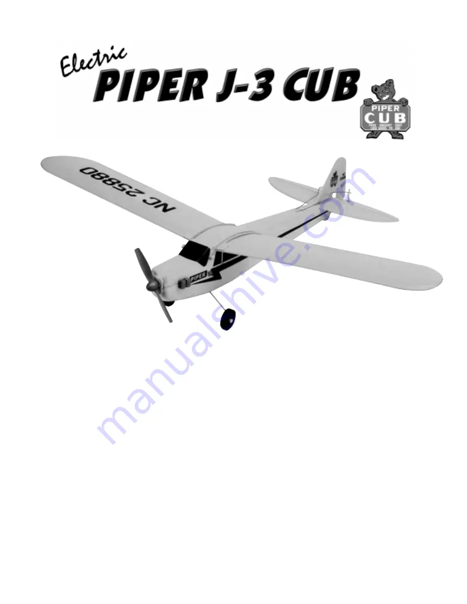 WattAge Electric Piper J-3 CUB Скачать руководство пользователя страница 1