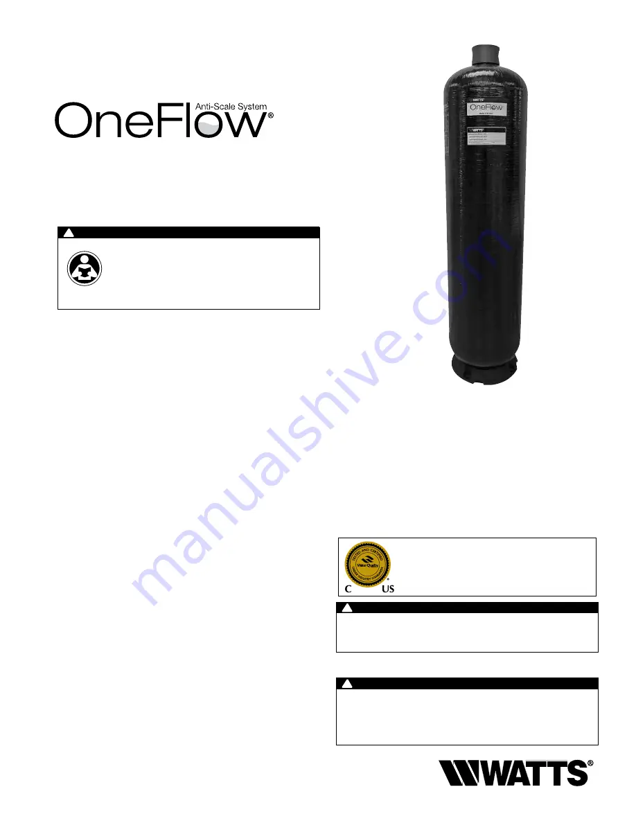 Watts OneFlow OF1260-30TM Installation, Operation And Maintenance Manual Download Page 9