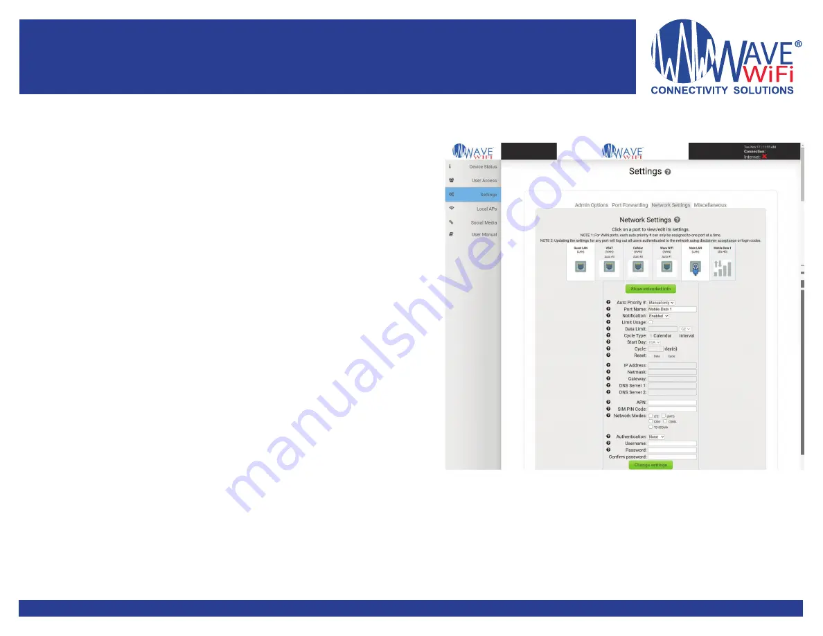 Wave wifi MNC-1200 Quick Start Manual Download Page 1