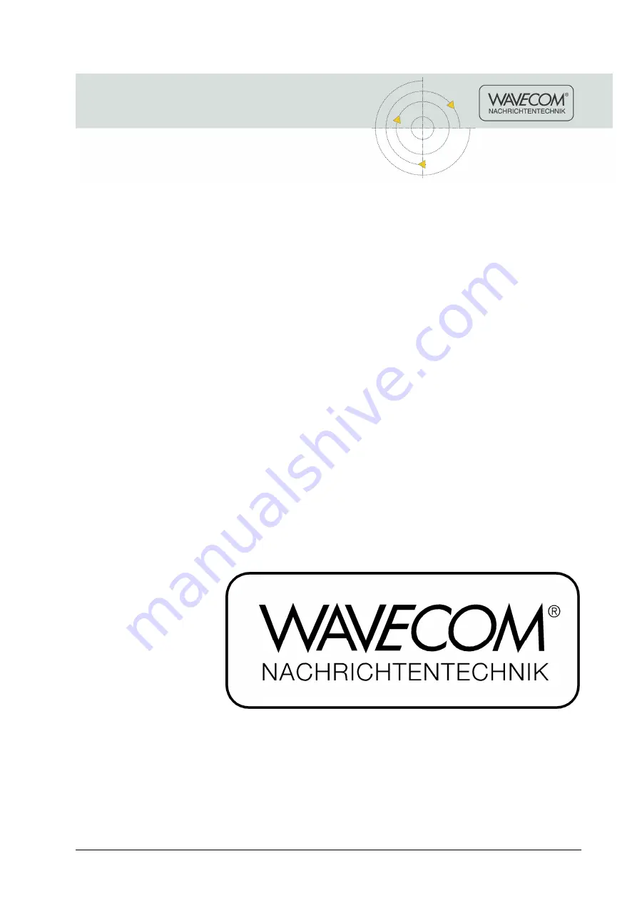 Wavecom W51PC User Manual Download Page 1