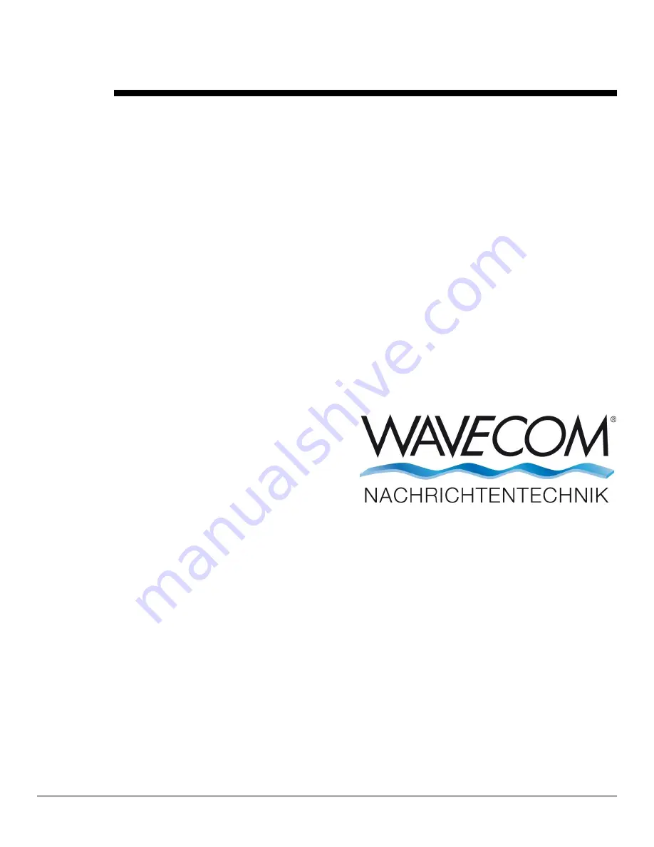 Wavecom W74PC Manual Download Page 1