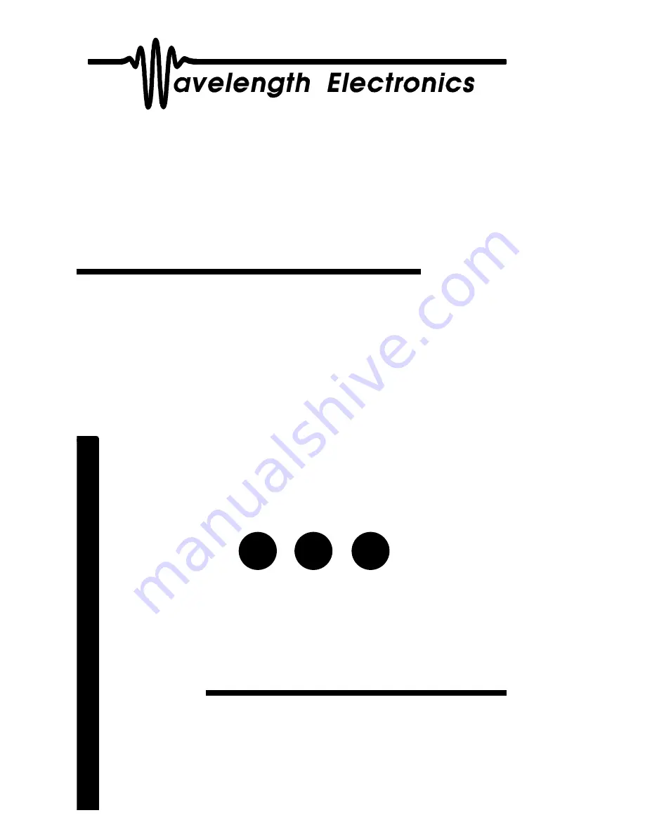 Wavelength Electronics LFI-3500 Series User Manual Download Page 1