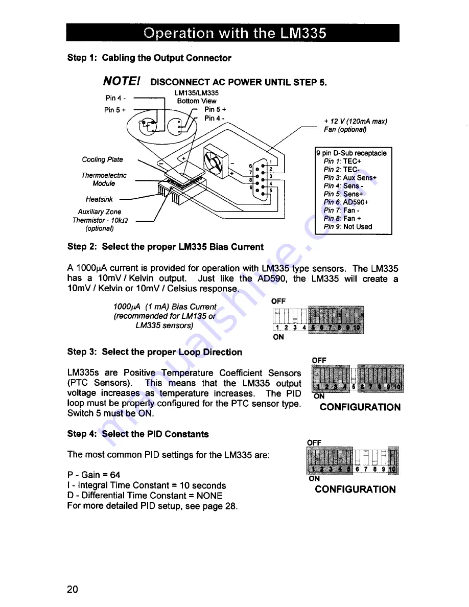 Wavelength Electronics LFI-3500 Series User Manual Download Page 20