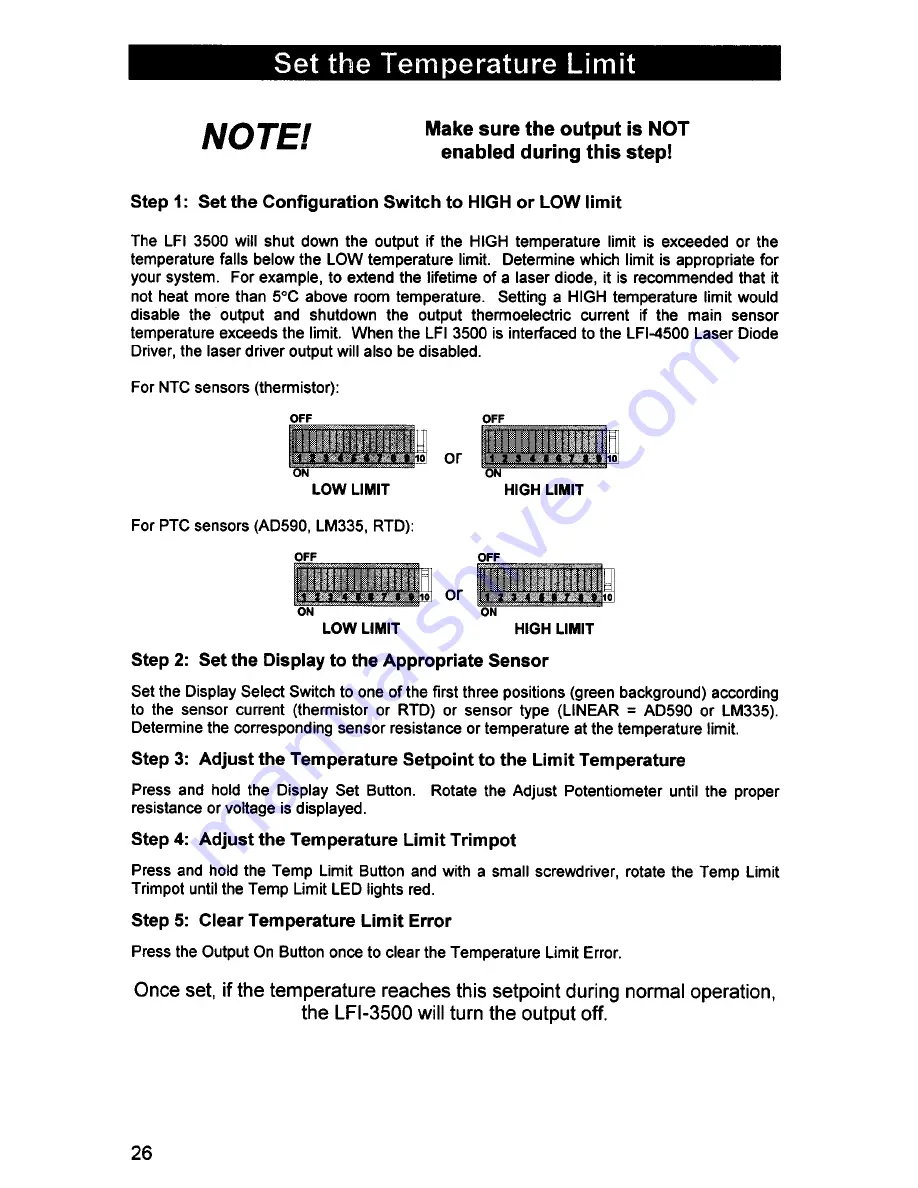 Wavelength Electronics LFI-3500 Series User Manual Download Page 26