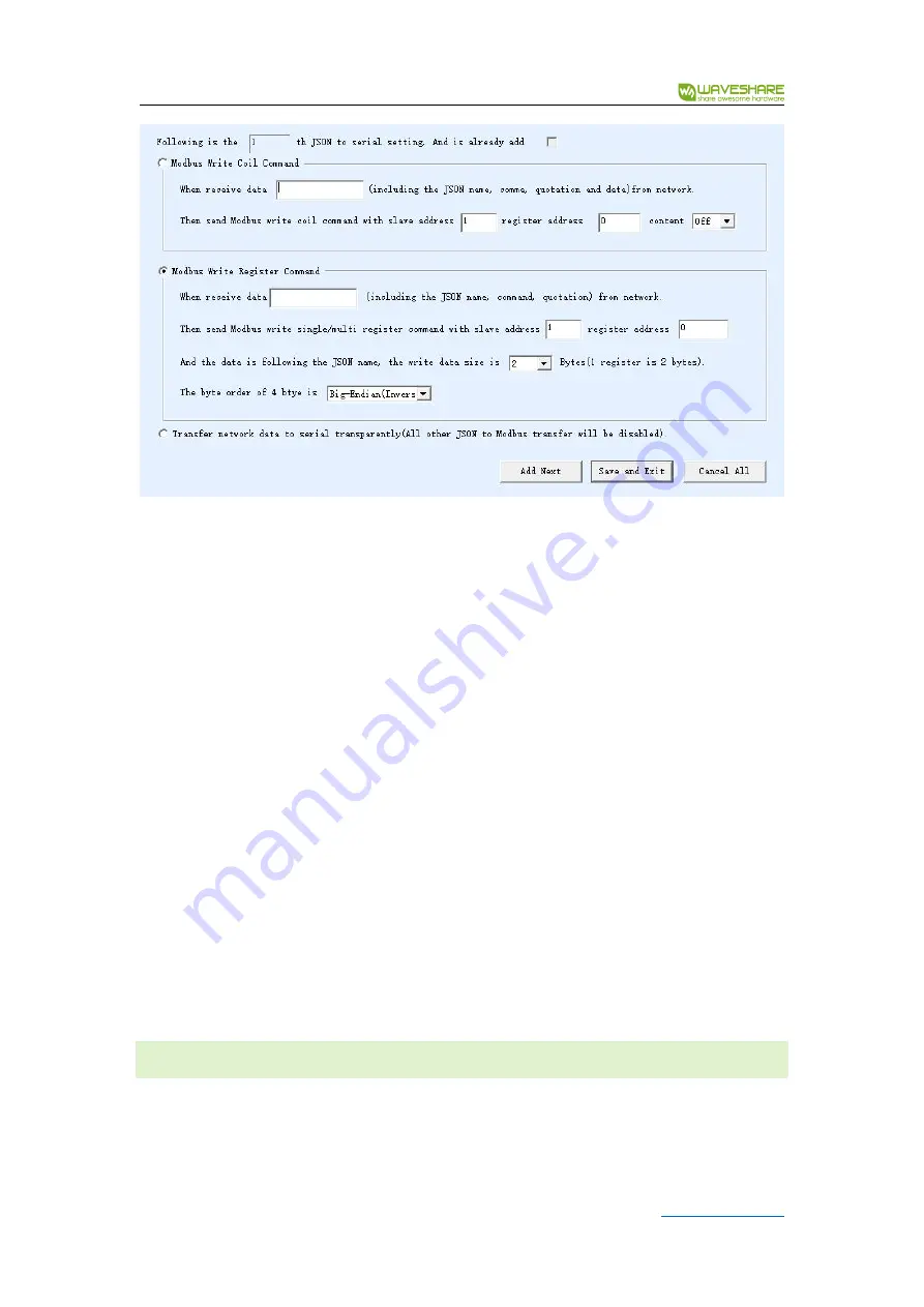 Waveshare RS485 TO ETH Manual Download Page 25