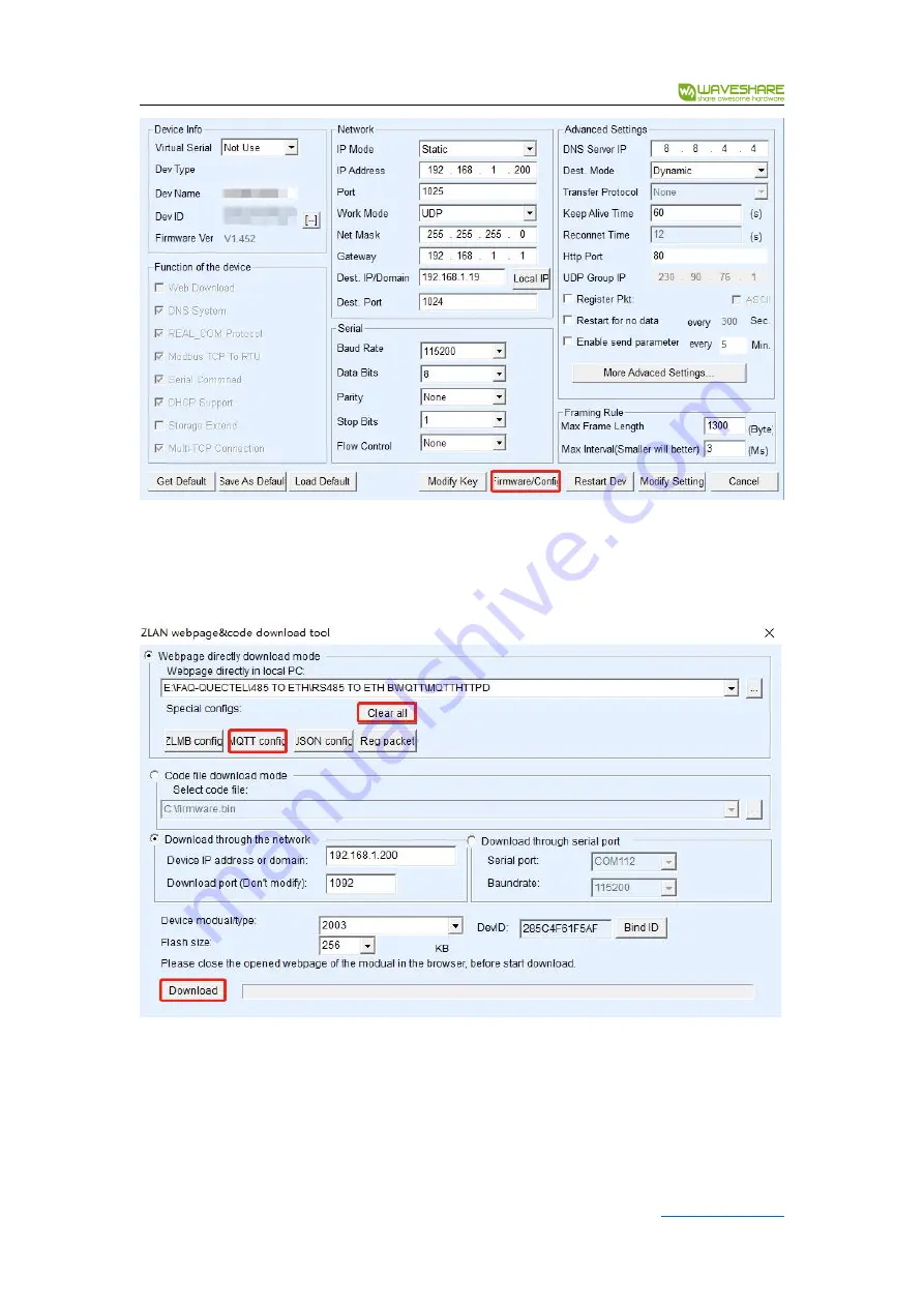 Waveshare RS485 TO ETH Manual Download Page 29