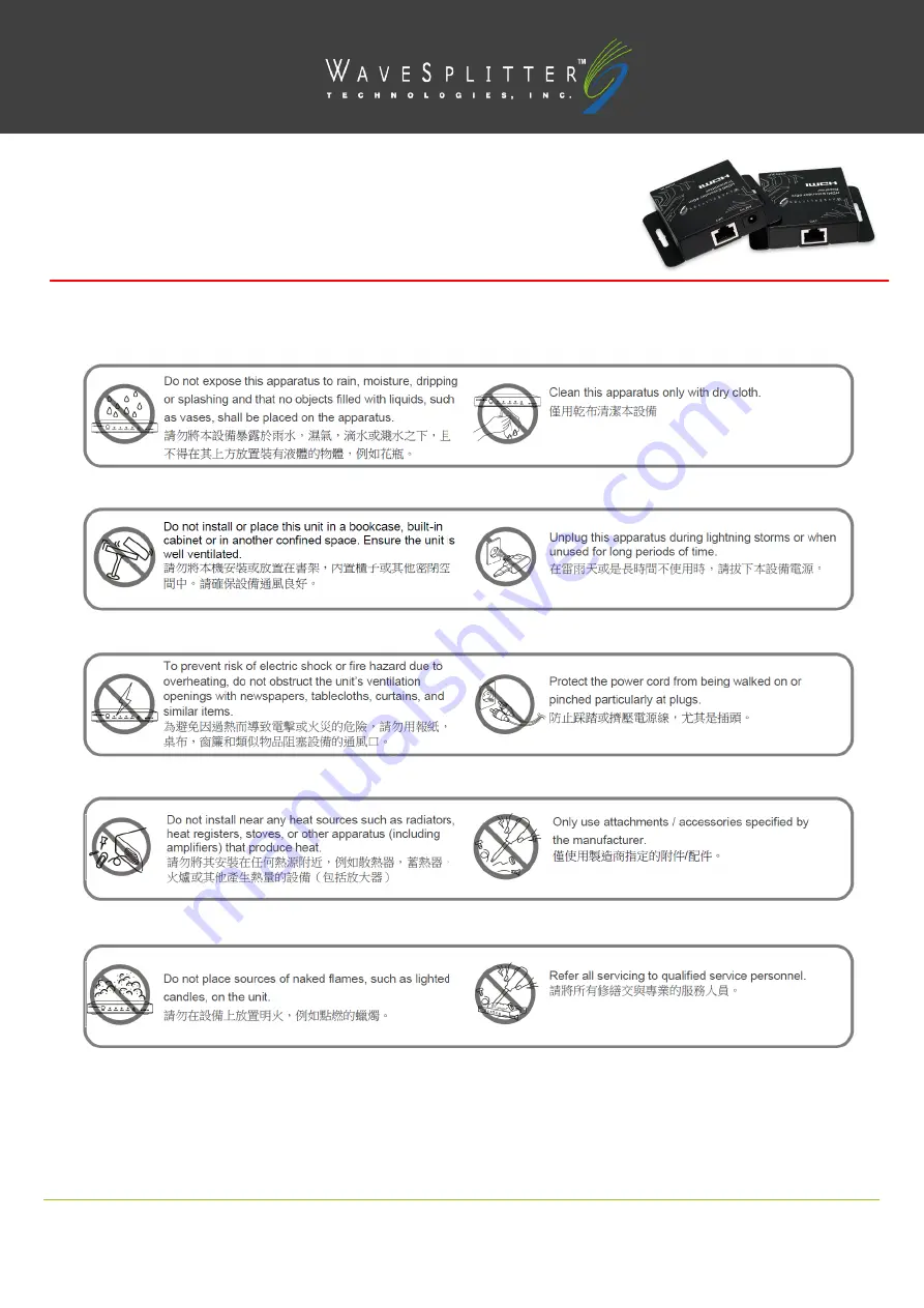 WaveSplitter WST-PEX005 Скачать руководство пользователя страница 1