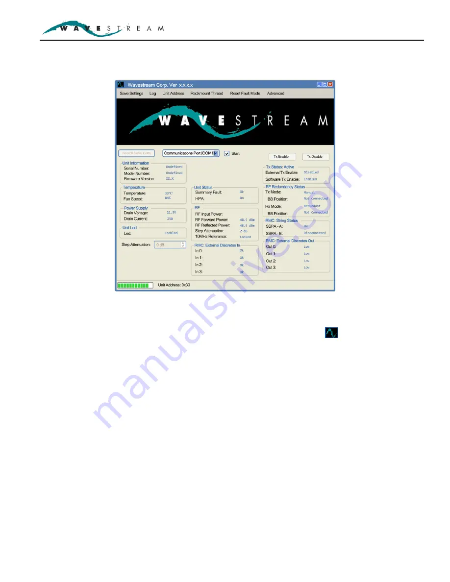 WAVESTREAM RMC-RRS011-HE01 Operation Manual Download Page 32