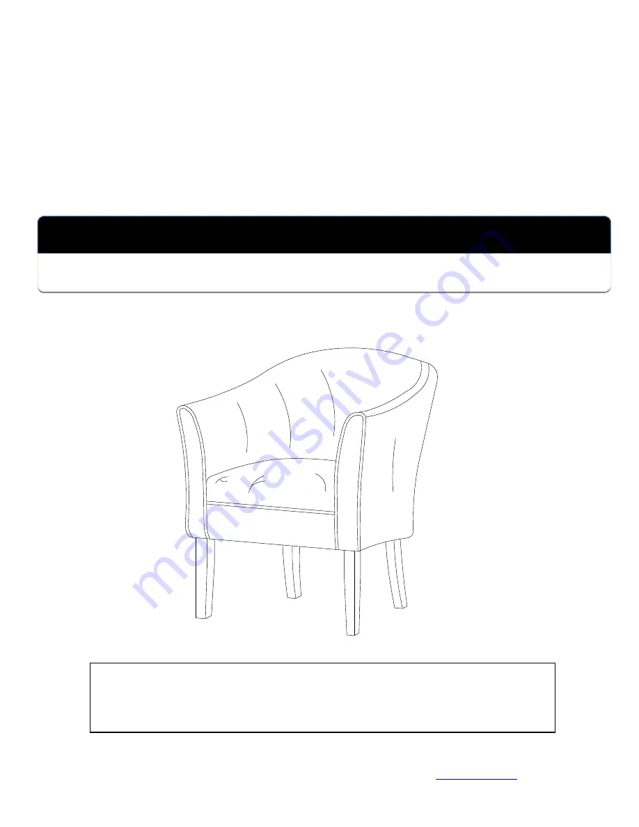 Wayfair Arm Chair Manual Download Page 1