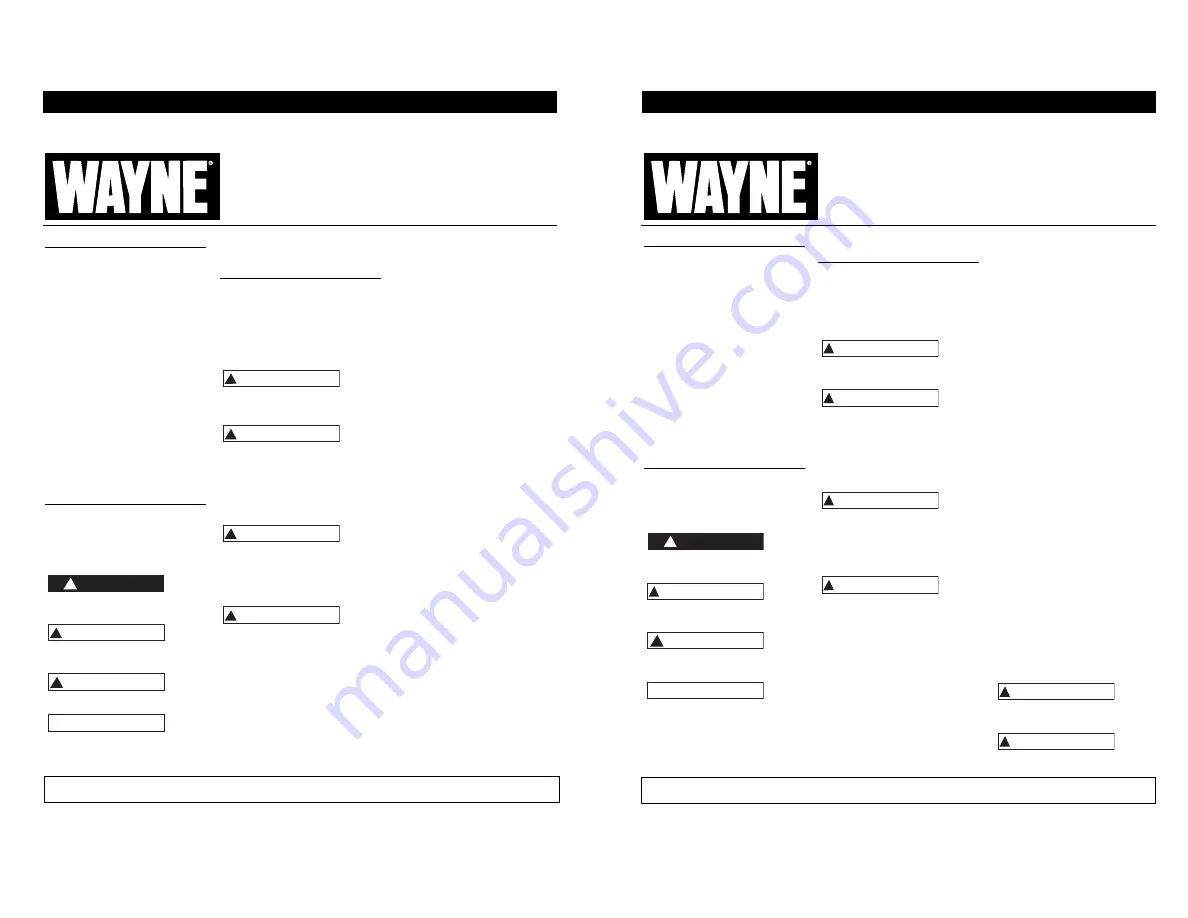 Wayne Shallow Well SWS100 Скачать руководство пользователя страница 11