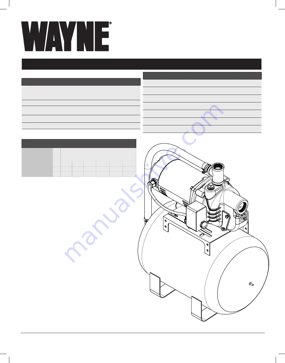 Wayne SWS50-8.5FX Скачать руководство пользователя страница 1