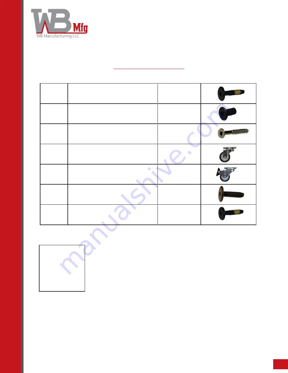 WB Mfg Tomah Assembly Instructions Download Page 3