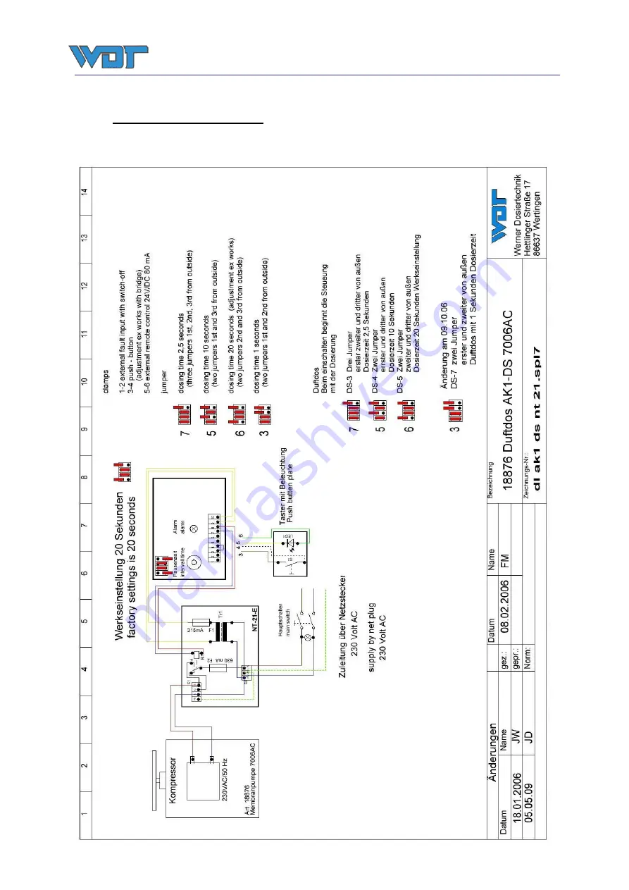 WDT DUFTDOS AK-I Operation Manual Download Page 4