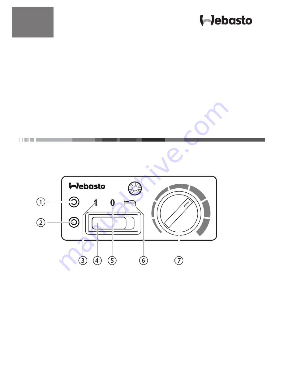 Webasto Electrical room thermostat Operating Instructions Manual Download Page 1