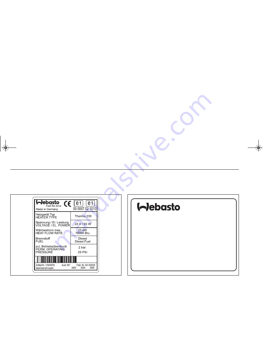 Webasto Thermo 300 Installation Instructions Manual Download Page 14