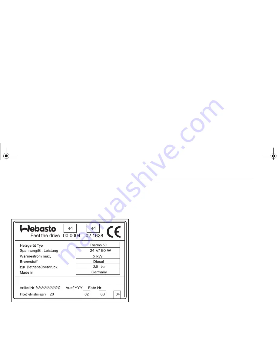 Webasto Thermo 50 Скачать руководство пользователя страница 65