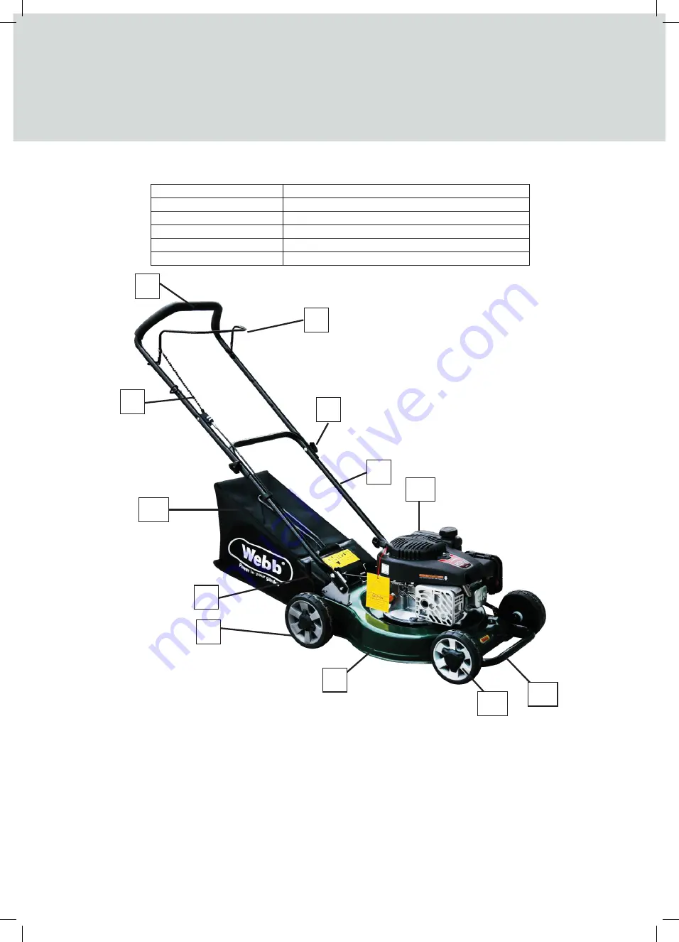 Webb 1938292001 Original Instructions Manual Download Page 9