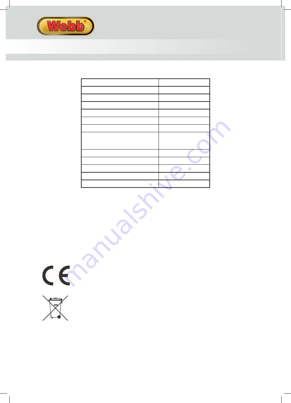 Webb WEHC600 Original Instructions Manual Download Page 6