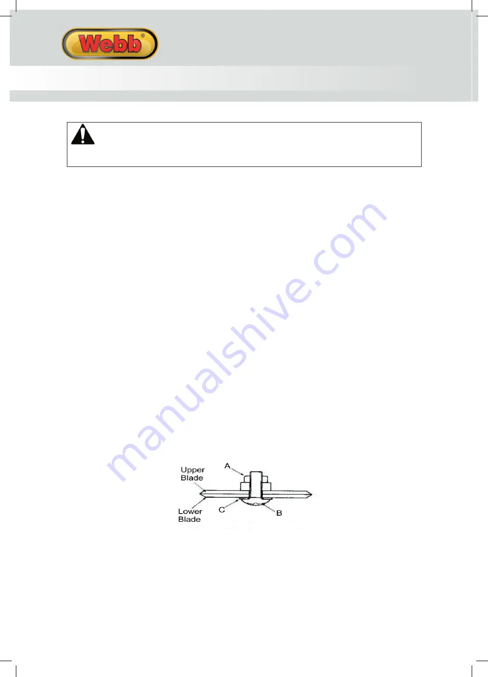 Webb WEHC600 Original Instructions Manual Download Page 12