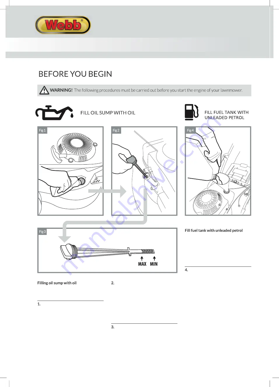 Webb WER40HP Operator'S Manual Download Page 8