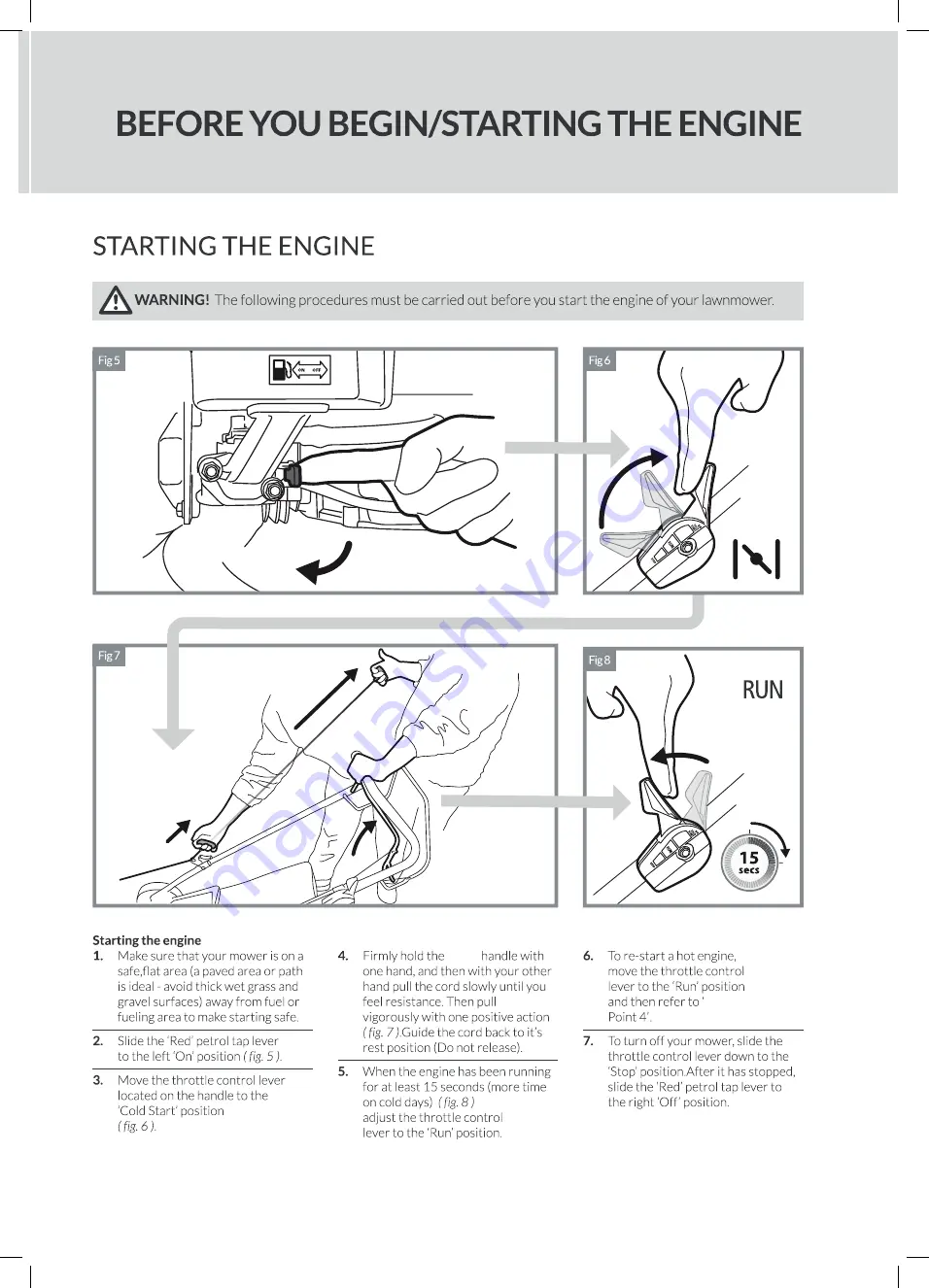 Webb WER46SP Operator'S Manual Download Page 9