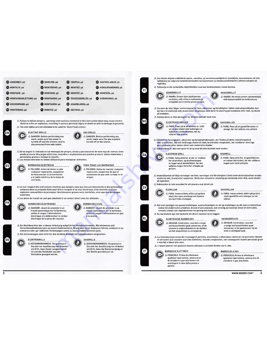 Weber Side Table Kit Assembly Download Page 2