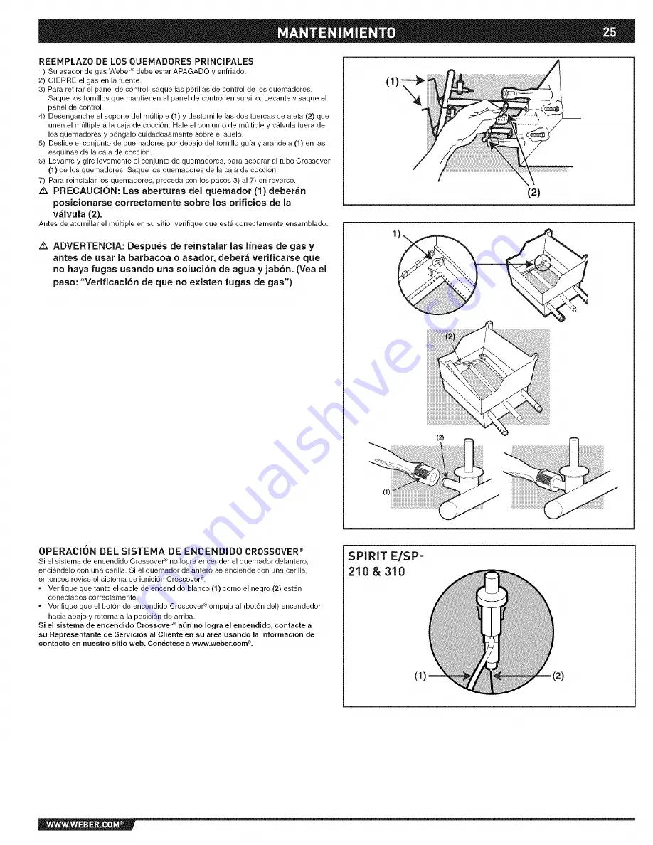 Weber Spirit 89525 Owner'S Manual Download Page 25