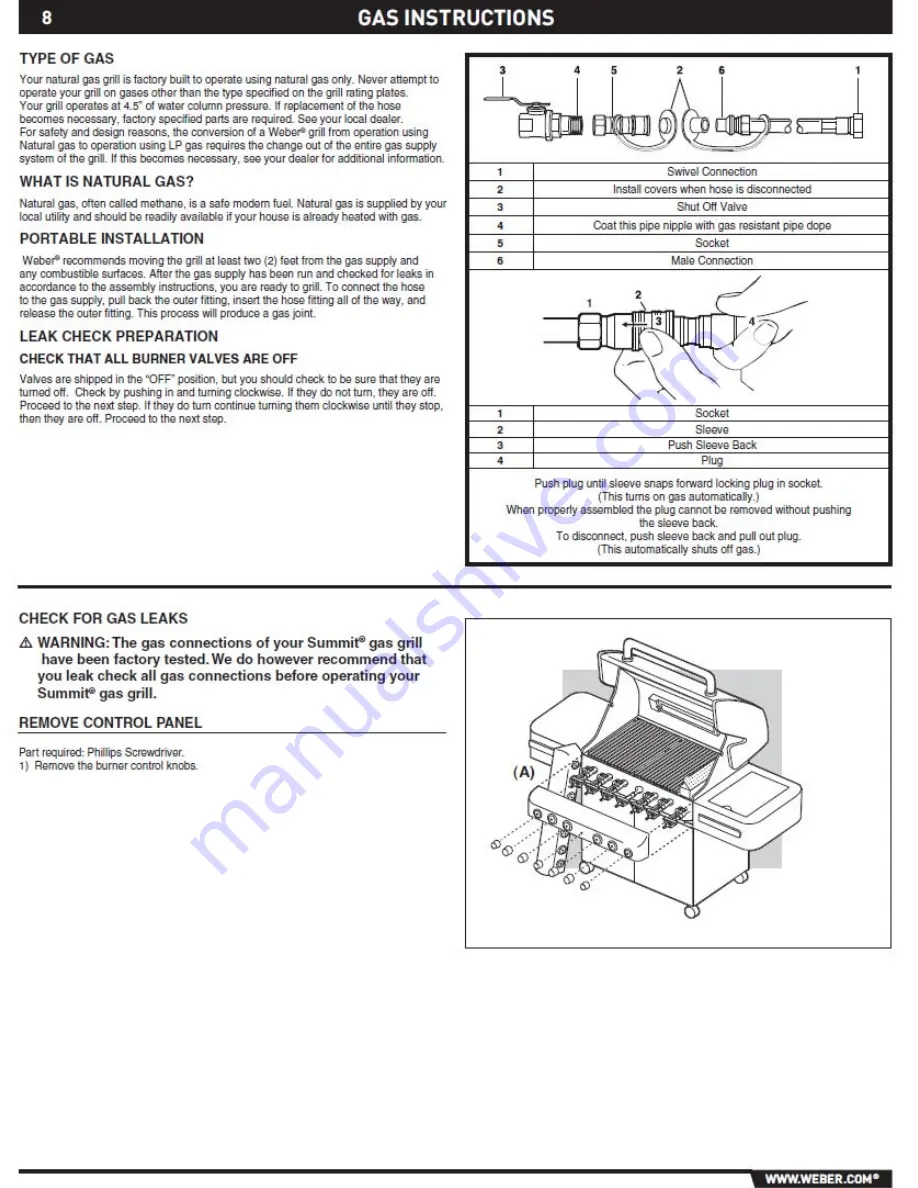 Weber Summit 89191 Owner'S Manual Download Page 8