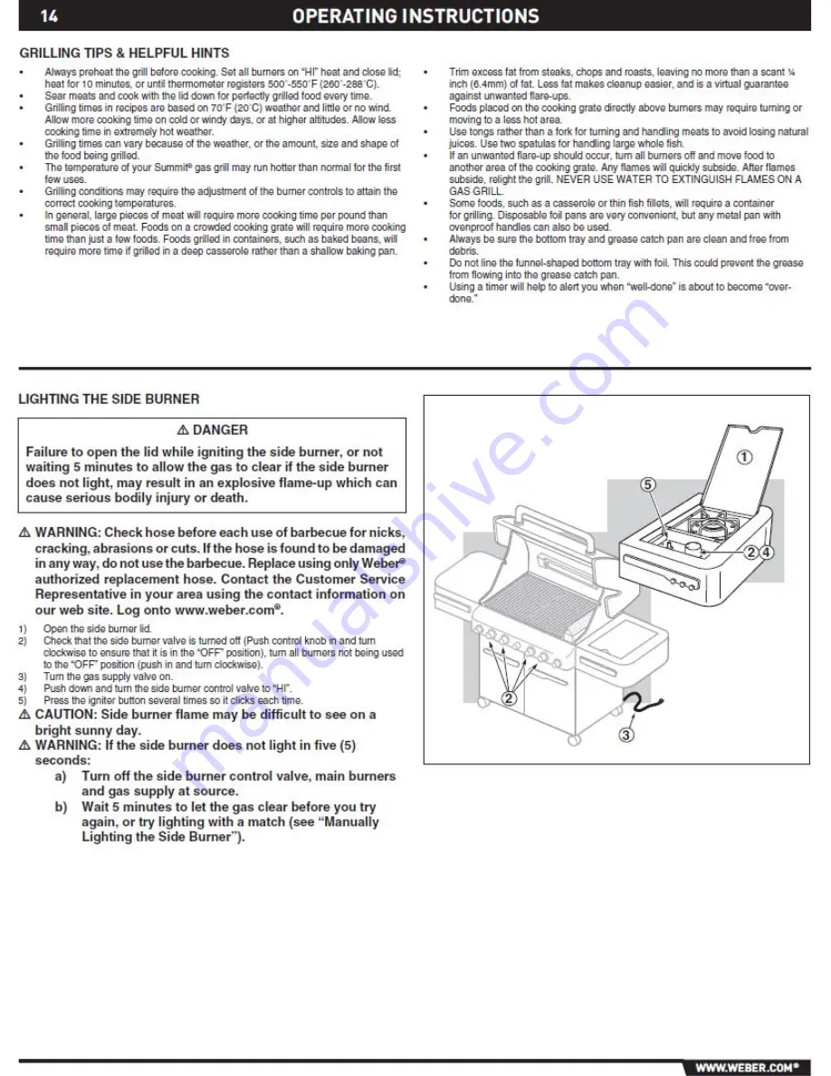 Weber Summit 89191 Owner'S Manual Download Page 14