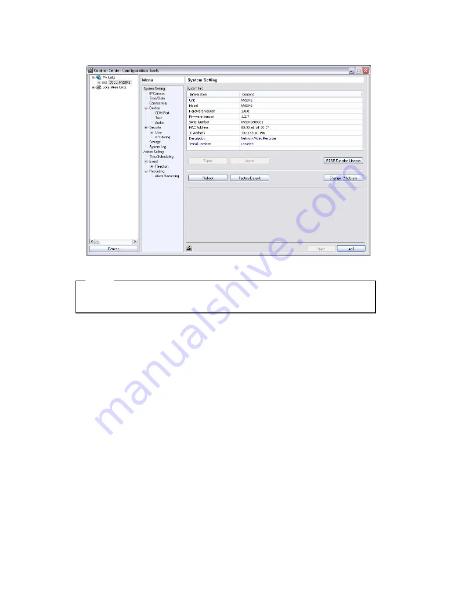 WebGate NVS04S Installation & User Manual Download Page 20