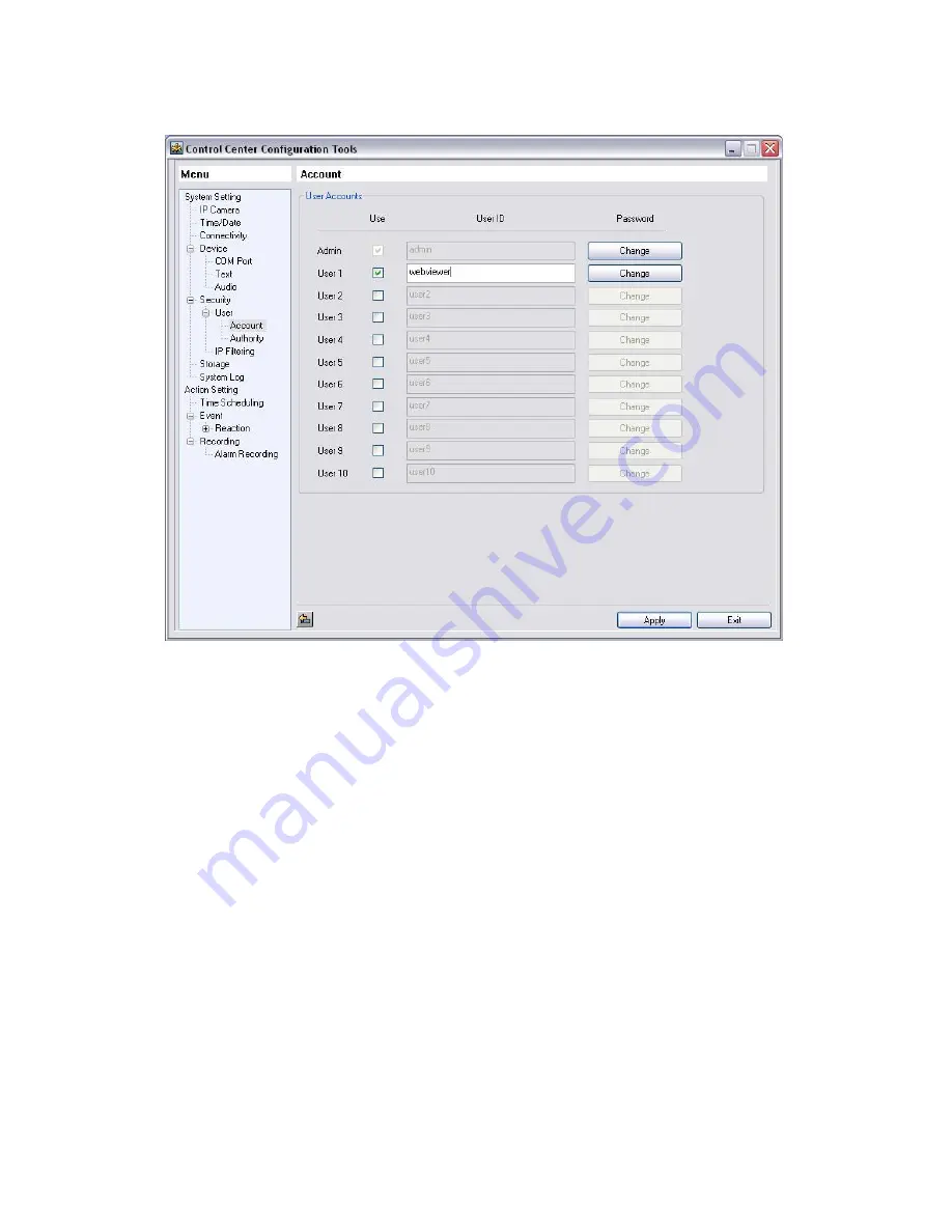 WebGate NVS04S Installation & User Manual Download Page 49