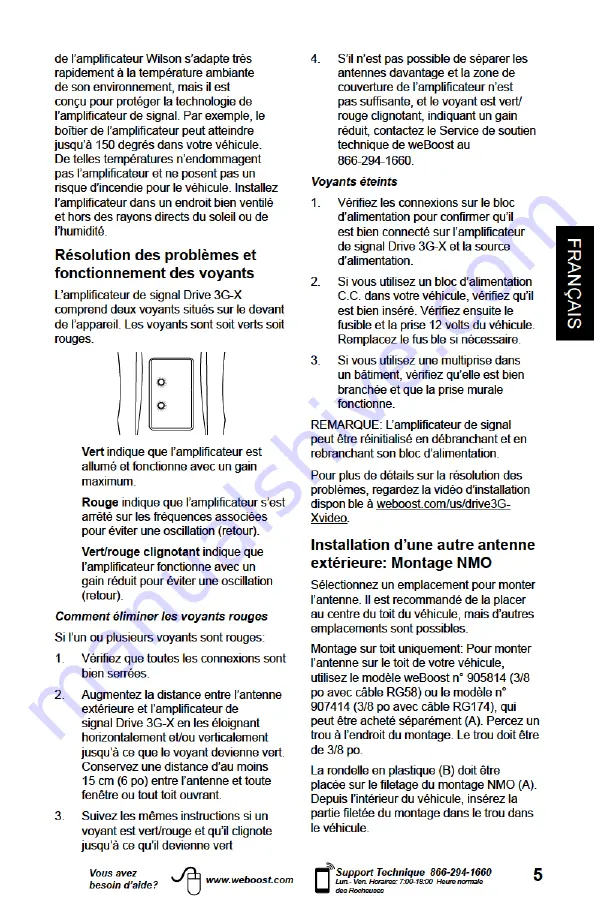 weBoost Drive 3G-X SmarTech III 470011 Installation Instructions Manual Download Page 17