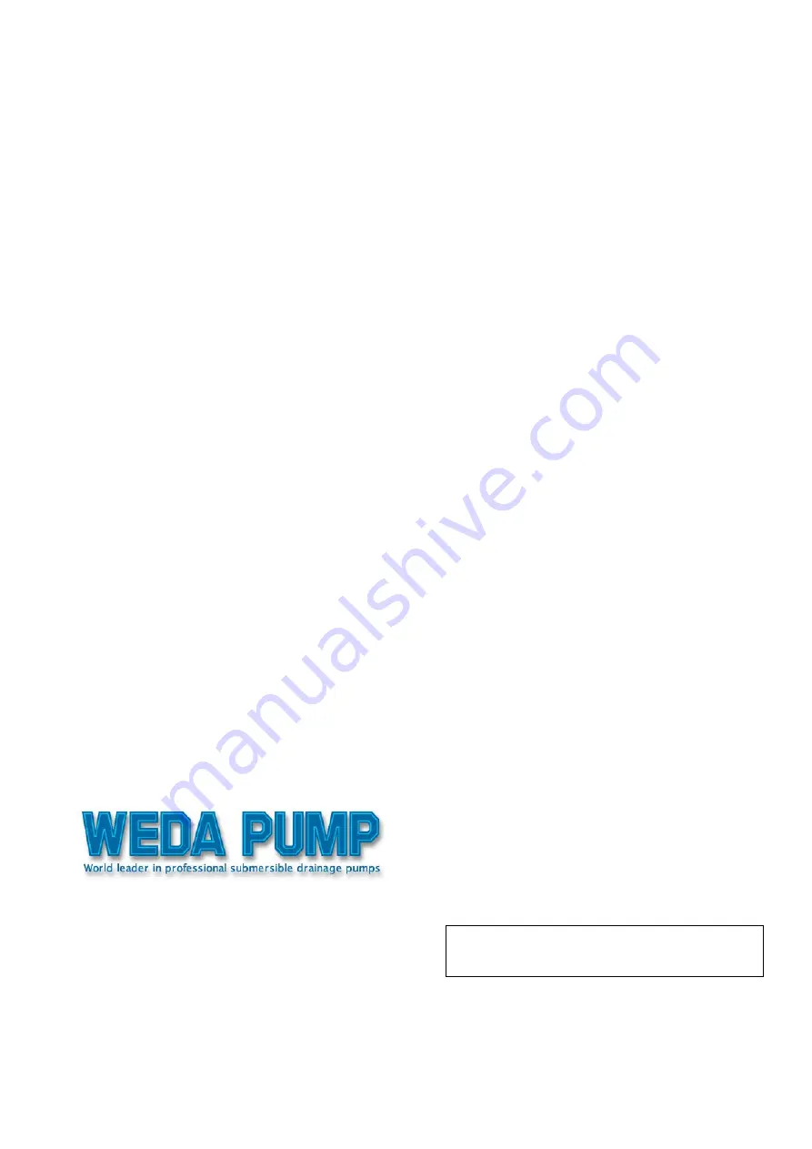 WEDA PUMP RL 8010 Скачать руководство пользователя страница 16