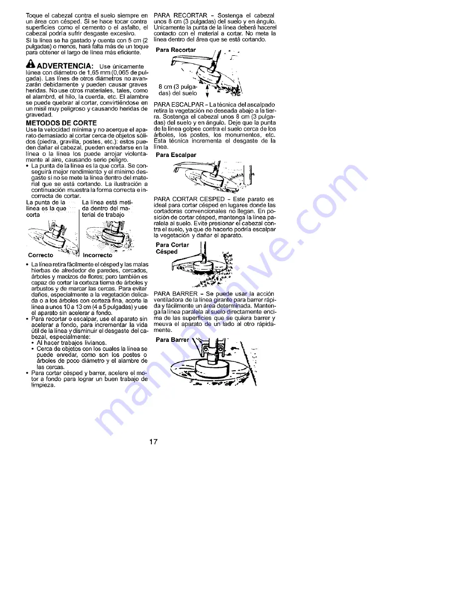 Weed Eater FEATHERLITE PLUS LE Instruction Manual Download Page 17