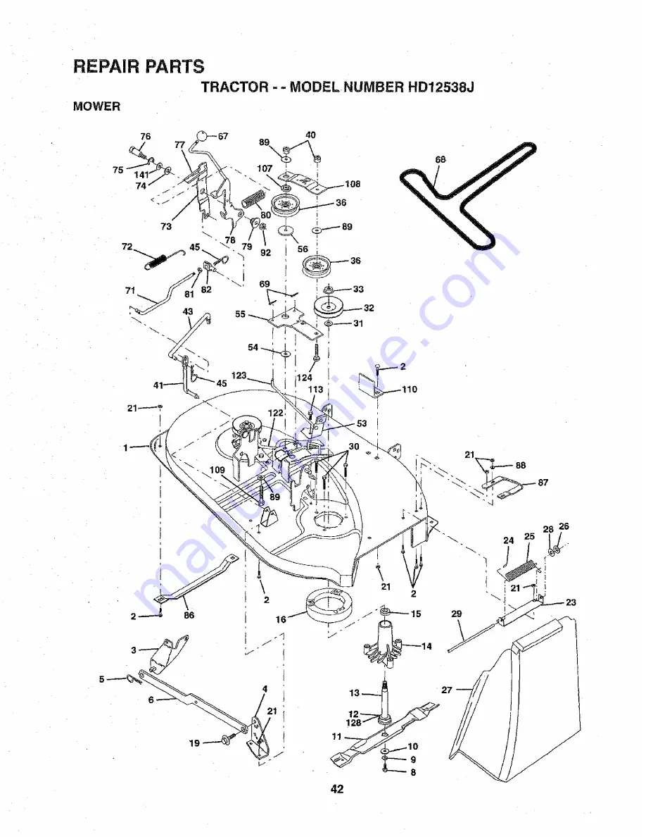 Weed Eater HD12538J Скачать руководство пользователя страница 42