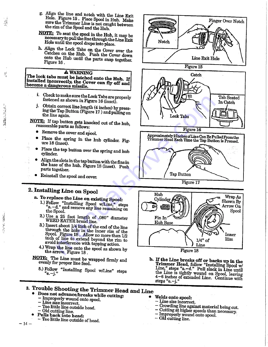 Weed Eater LT7000 Operator'S Manual Download Page 14